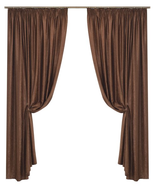 Set draperii Velaria soft ciocolata, 2x150x260 cm