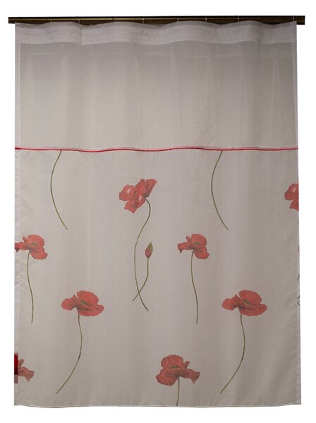 Perdea Velaria cu maci rosii, 100x145 cm