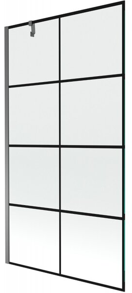 Mexen Next, paravan de baie cu 1 aripă 100 x 150 cm, sticlă transparentă de 6 mm - model negru, grafit, 895-100-000-00-77-95