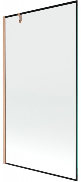 Mexen Next, paravan de baie cu 1 aripă 100 x 150 cm, sticlă transparentă de 6 mm - model negru, cupru mat, 895-100-000-00-70-65