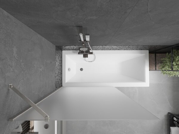 Mexen Next, paravan de baie cu 1 aripă 100 x 150 cm, sticlă mată 6 mm, oțel, 895-090-000-00-30-97