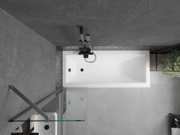 Mexen Next, paravan de baie cu 1 aripă 50 x 150 cm, sticlă transparentă de 6 mm, grafit periat, 895-050-000-00-00-66