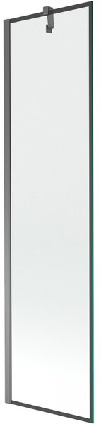 Mexen Next, paravan de baie cu 1 aripă 50 x 150 cm, sticlă transparentă de 6 mm - model negru, grafit, 895-050-000-00-70-95
