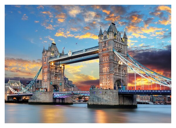 Tablou pe sticlă - Tower Bridge, Londra, Anglia (70x50 cm)