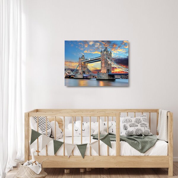 Tablou pe sticlă - Tower Bridge, Londra, Anglia (70x50 cm)