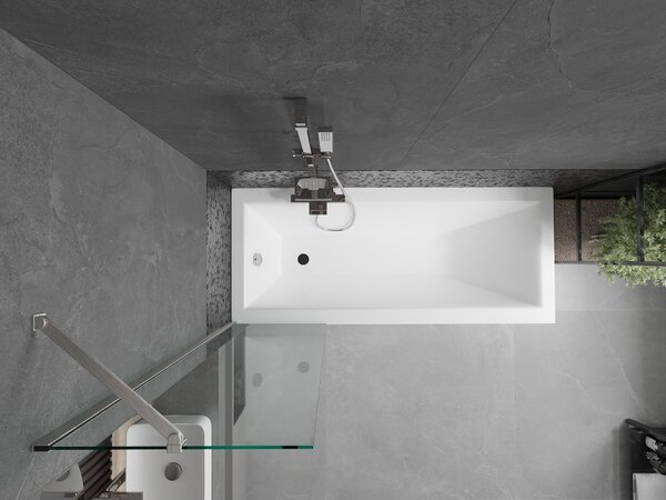 Mexen Next, paravan de baie cu 1 aripă 50 x 150 cm, sticlă transparentă de 6 mm, oțel, 895-050-000-00-00-97