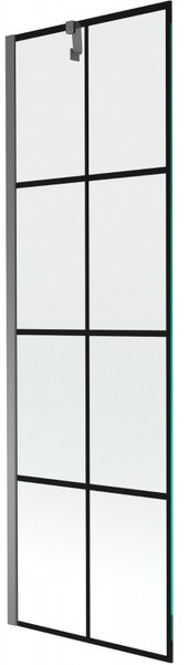 Mexen Next, paravan de baie cu 1 aripă 60 x 150 cm, sticlă transparentă de 6 mm - model negru, grafit, 895-060-000-00-77-95
