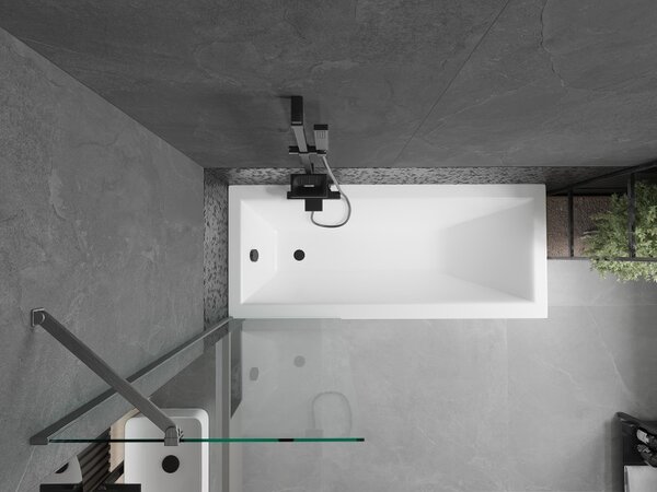Mexen Next, paravan de baie cu 1 aripă 60 x 150 cm, sticlă transparentă de 6 mm, grafit periat, 895-060-000-00-00-66
