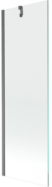 Mexen Next, paravan de baie cu 1 aripă 60 x 150 cm, sticlă transparentă de 6 mm, grafit periat, 895-060-000-00-00-66