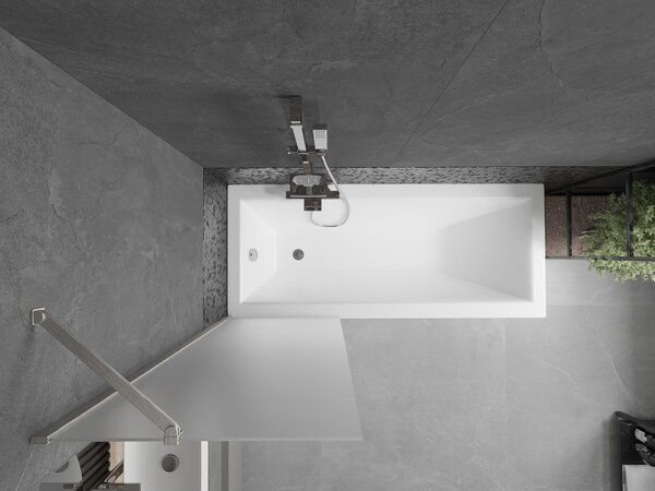 Mexen Next, paravan de baie cu 1 aripă 60 x 150 cm, sticlă mată 6 mm, oțel, 895-060-000-00-30-97