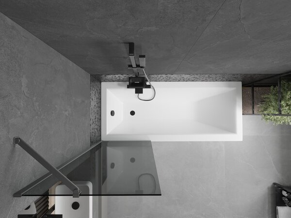 Mexen Next, paravan de baie cu 1 aripă 60 x 150 cm, sticlă gri 6 mm, grafit, 895-060-000-00-40-95