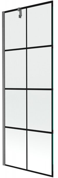 Mexen Next, paravan de baie cu 1 aripă 70 x 150 cm, sticlă transparentă de 6 mm - model negru, grafit periat, 895-070-000-00-77-66