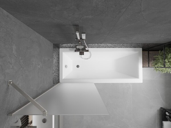 Mexen Next, paravan de baie cu 1 aripă 70 x 150 cm, sticlă mată 6 mm, oțel, 895-070-000-00-30-97