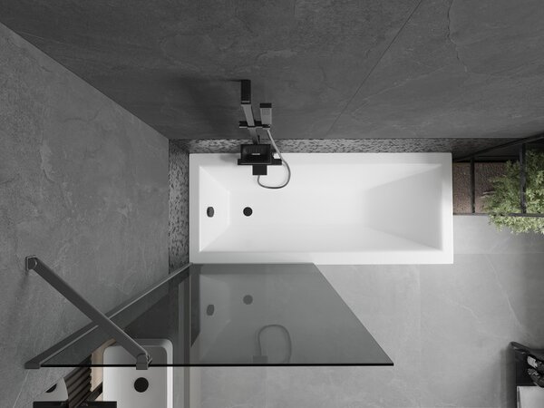Mexen Next, paravan de baie cu 1 aripă 80 x 150 cm, sticlă gri 6 mm, grafit, 895-080-000-00-40-95