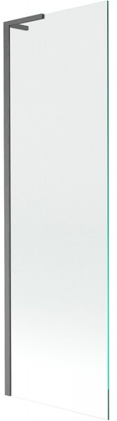 Mexen Next, paravan de baie 1 aripă 60 x 150 cm, aripă fixă, sticlă transparentă de 6 mm, profil grafit lustruit, 895-060-000-03-00-66