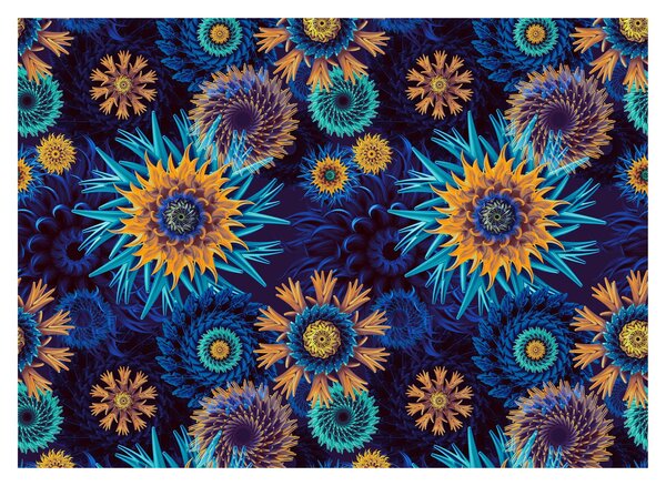 Tablou pe sticlă - 3D flori (70x50 cm)