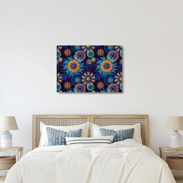 Tablou pe sticlă - 3D flori (70x50 cm)