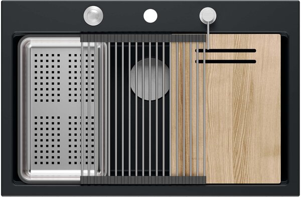 Quadron Marc chiuveta graniteq 75x49 cm negru HQM7650U7_FM_BS