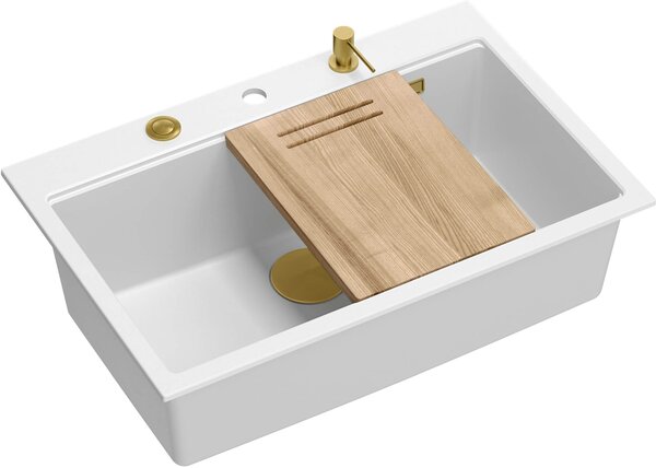 Quadron Marc chiuveta graniteq 75x49 cm alb HQM7650U1_FM_PVDG1