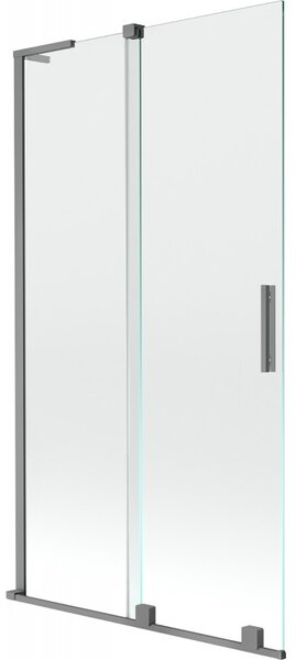 Mexen Velar L, paravan de baie glisant cu 2 aripi 100 x 150 cm, sticlă transparentă de 8 mm, grafit mat, 896-100-003-01-95