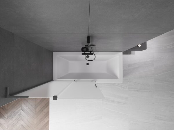 Mexen Velar L, paravan de baie glisant cu 2 aripi 110 x 150 cm, sticlă mată 8 mm, grafit, 896-110-003-31-95