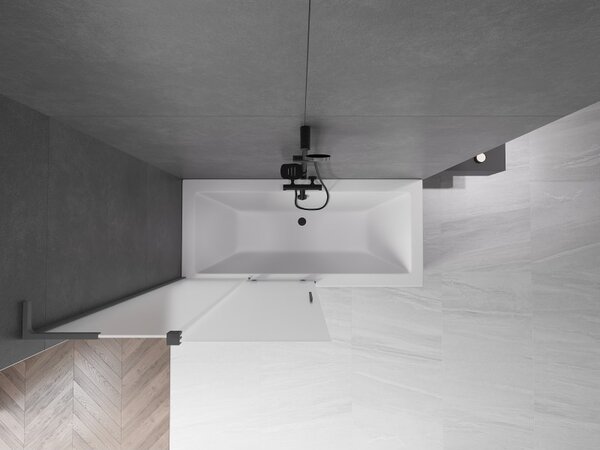 Mexen Velar L, paravan de baie glisant cu 2 aripi 100 x 150 cm, sticlă mată 8 mm, grafit, 896-100-003-31-95