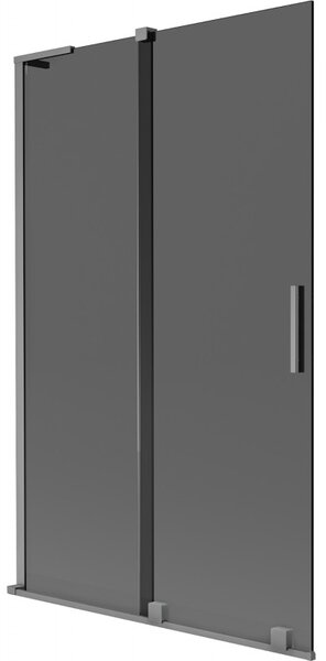 Mexen Velar L, paravan de baie glisant cu 2 aripi 110 x 150 cm, sticlă gri 8 mm, grafit, 896-110-003-41-95