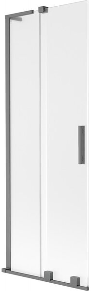 Mexen Velar L, paravan de baie glisant cu 2 aripi 70 x 150 cm, sticlă mată 8 mm, grafit, 896-070-003-31-95