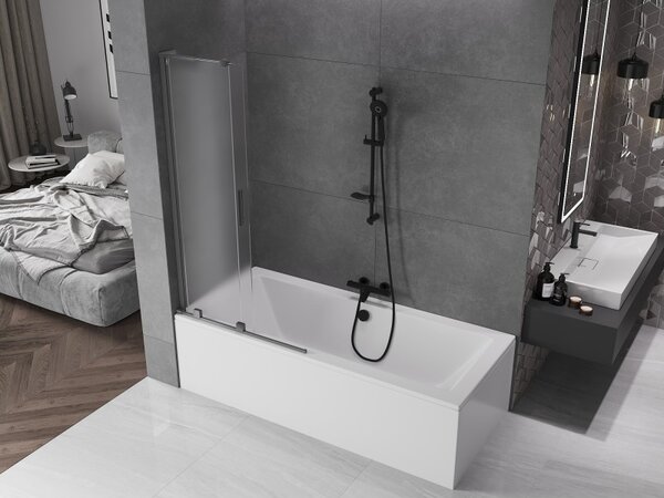Mexen Velar L, paravan de baie glisant cu 2 aripi 95 x 150 cm, sticlă mată 8 mm, grafit, 896-095-003-31-95