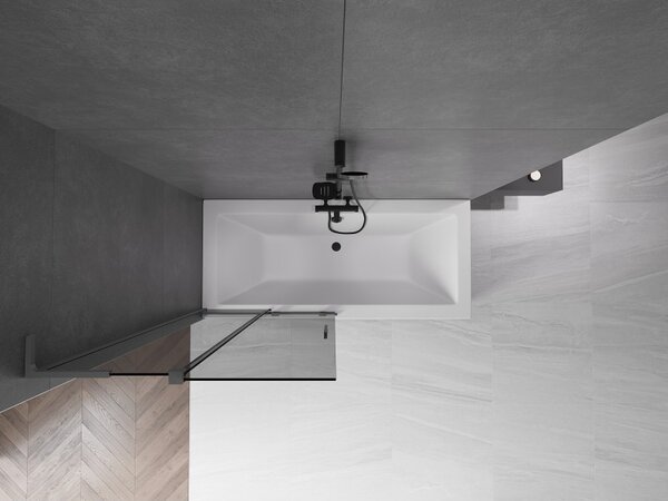Mexen Velar L, paravan de baie glisant cu 2 aripi 90 x 150 cm, sticlă gri 8 mm, grafit, 896-090-003-41-95