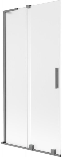 Mexen Velar L, paravan de baie glisant cu 2 aripi 95 x 150 cm, sticlă mată 8 mm, grafit, 896-095-003-31-95