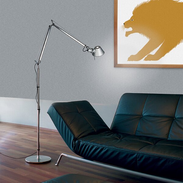 Artemide Tolomeo lampadar E27 aluminiu, Metalic, Camera de zi / sufragerie, Metal, Design