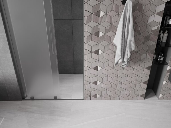 Mexen Velar L, usa de dus culisanta pentru deschidere 90 cm, sticla mat 8 mm, grafit lustruit, 871-090-003-31-95