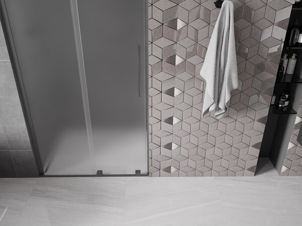 Mexen Velar L, usa de dus culisanta pentru deschidere 90 cm, sticla mat 8 mm, grafit lustruit, 871-090-003-31-95