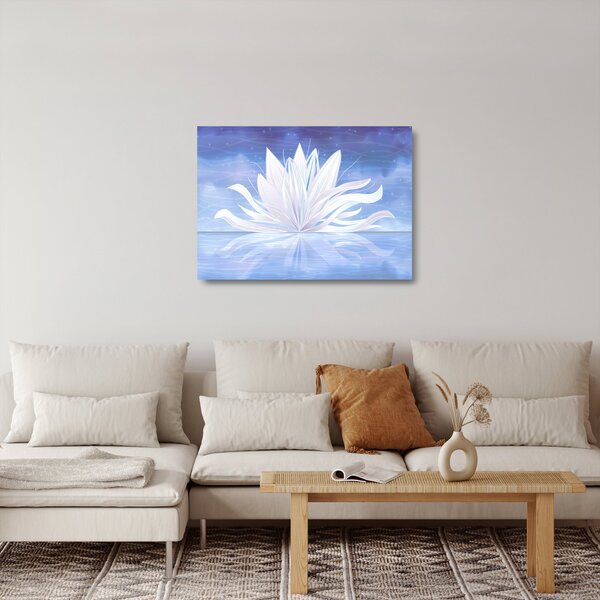 Tablou pe sticlă - Floare de lotus (70x50 cm)