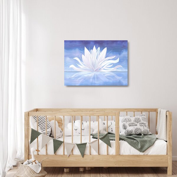 Tablou pe sticlă - Floare de lotus (70x50 cm)
