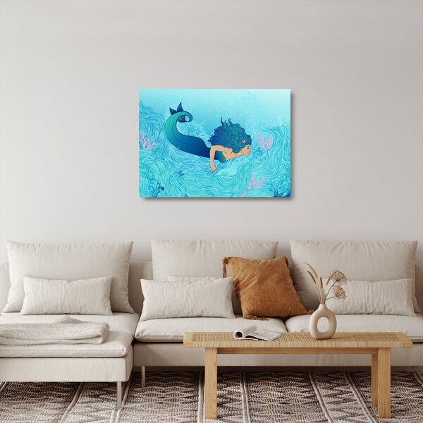 Tablou pe sticlă - Sirena (70x50 cm)