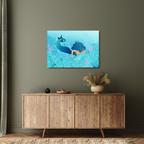 Tablou pe sticlă - Sirena (70x50 cm)