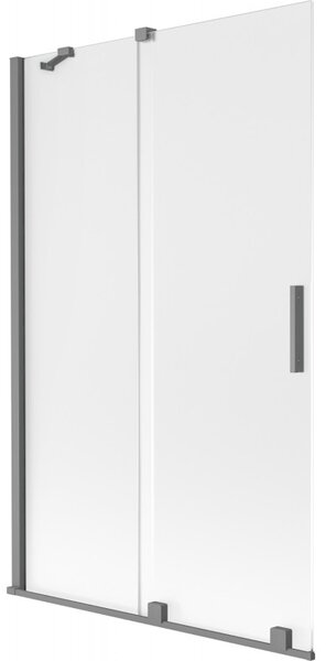 Mexen Velar, paravan de baie glisant cu 2 aripi 110 x 150 cm, sticlă mată 8 mm, grafit lustruit, 896-110-000-31-95