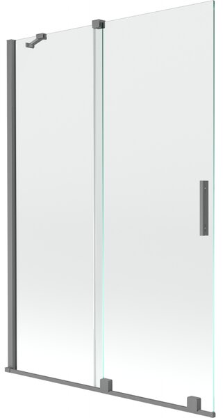 Mexen Velar, paravan de baie glisant cu 2 aripi 120 x 150 cm, sticlă transparentă de 8 mm, grafit lustruit, 896-120-000-01-95