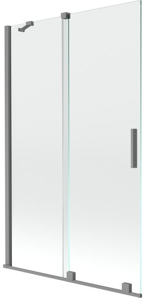 Mexen Velar, paravan de baie glisant cu 2 aripi 110 x 150 cm, sticlă transparentă de 8 mm, grafit lustruit, 896-110-000-01-95