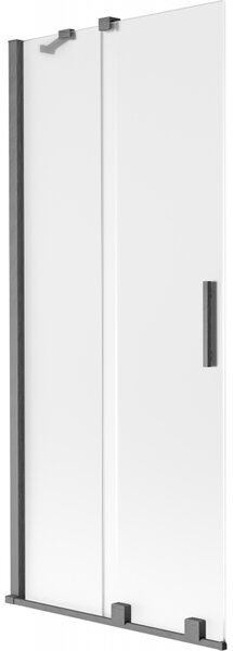 Mexen Velar, paravan de baie glisant cu 2 aripi 80 x 150 cm, sticlă mată 8 mm, grafit lustruit, 896-080-000-31-66