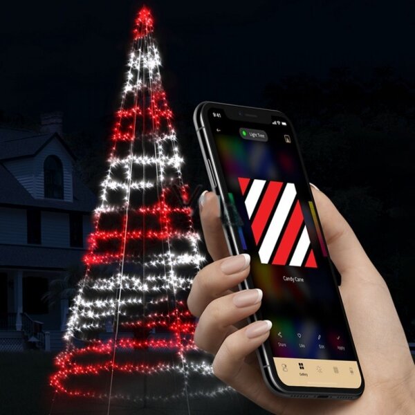 Twinkly TWP750SPP-BEU - Brad de Crăciun LED RGB pentru exterior, 750 LED-uri, 4 m, IP44, Wi-Fi