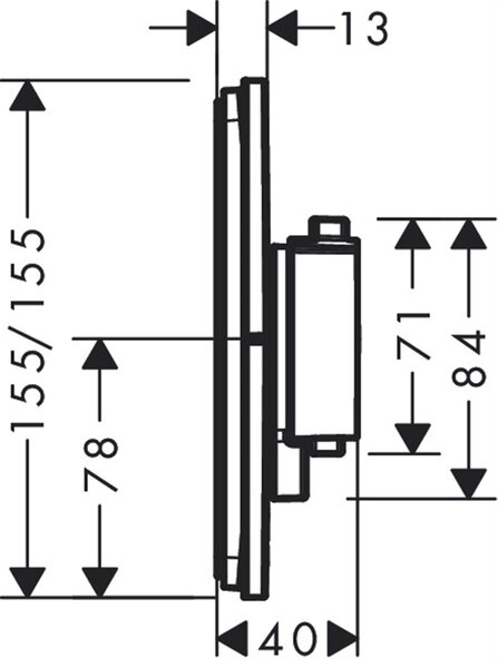 Hansgrohe ShowerSelect Comfort Q baterie de duș ascuns cu termostat alb 15581700