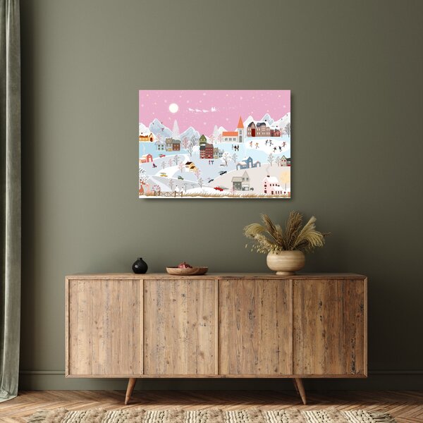 Tablou pe sticlă - Iarma magică (70x50 cm)