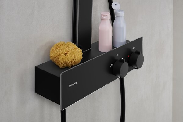 Hansgrohe Rainfinity set de duș perete cu termostat cu duș de ploaie negru 26853670