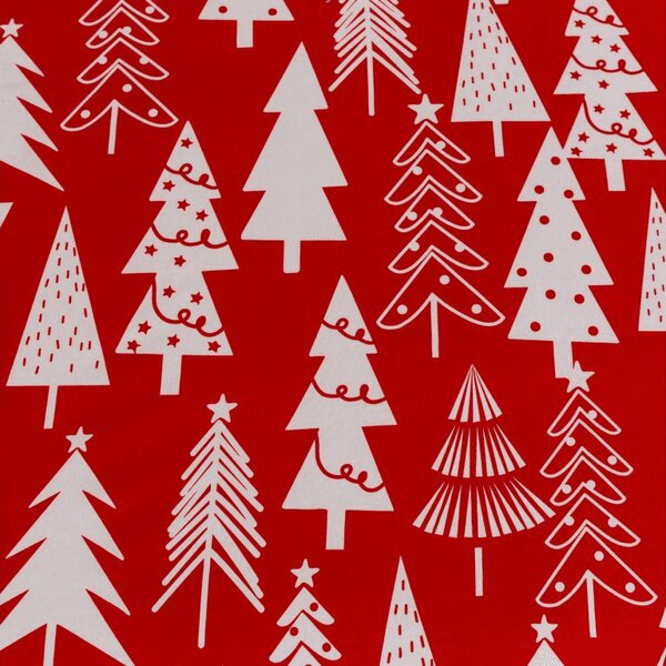 Cearsaf si fata de perna CHRISTMAS TREES Dimensiune: 50 x 70 cm | 140 x 240 cm