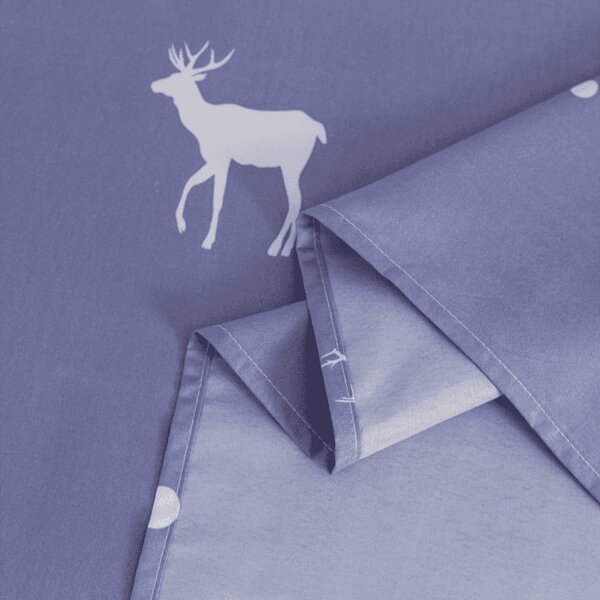 Cearsaf si fata de perna DEER AND TREE Dimensiune: 50 x 70 cm | 140 x 240 cm