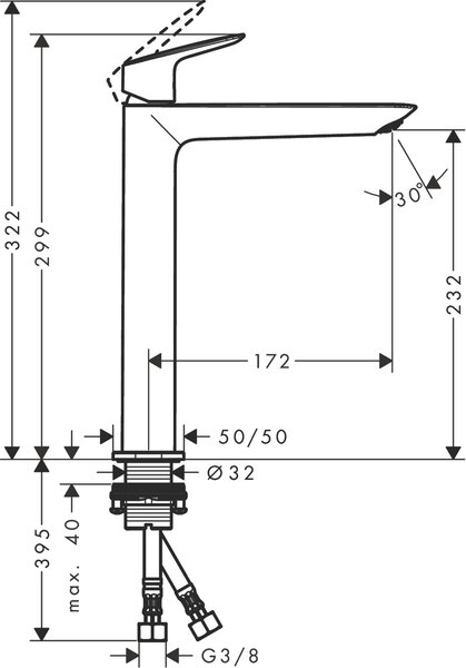 Hansgrohe Logis baterie lavoar stativ crom 71258000