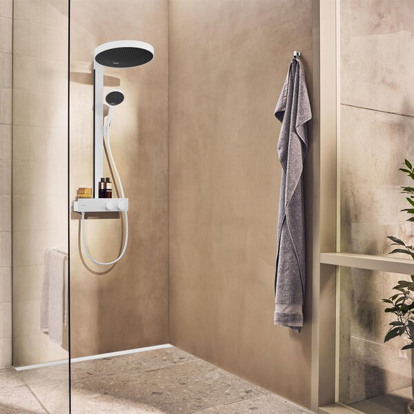 Hansgrohe Rainfinity set de duș perete cu termostat cu duș de ploaie alb 26853700